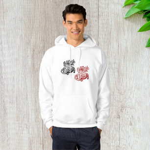 Vintager Verzierter Letter-S-Monogramm Hoodie