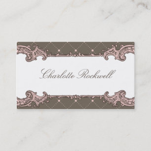 Vintager verzierter Rahmen-nennende Karte
