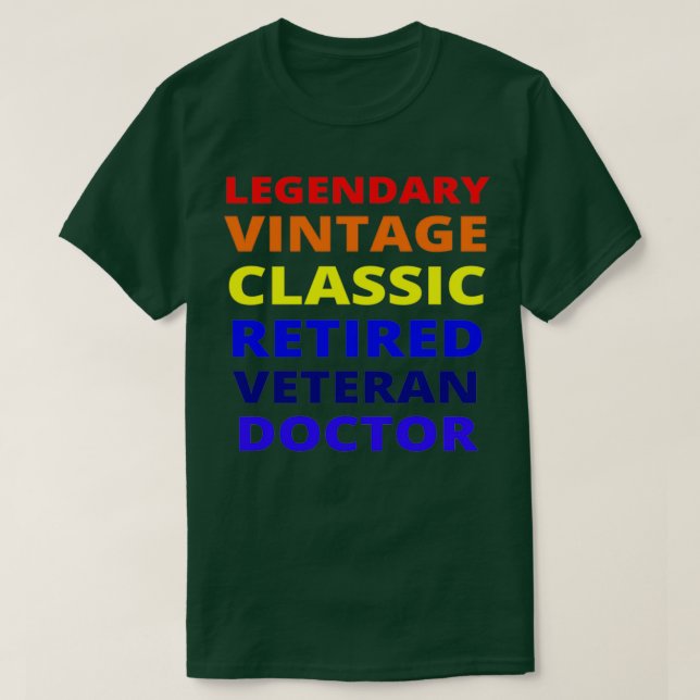 Vintager Veteran Doktor 1 T-Shirt (Design vorne)