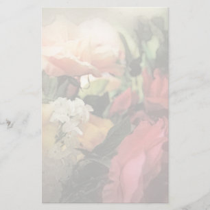 Vintager vibrierender mit Blumenhintergrund der Briefpapier