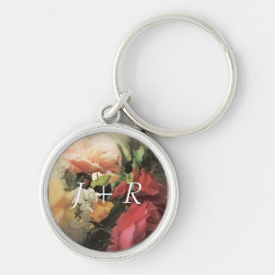 Vintager vibrierender mit Blumenhintergrund der Schlüsselanhänger