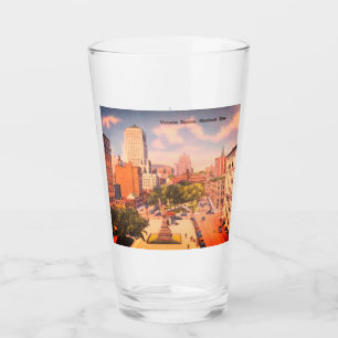 Vintager Victoria Square, Montreal, Quebec, Kanada Glas