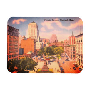 Vintager Victoria Square, Montreal, Quebec, Kanada Magnet