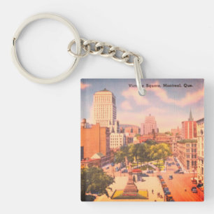 Vintager Victoria Square, Montreal, Quebec, Kanada Schlüsselanhänger