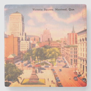 Vintager Victoria Square, Montreal, Quebec, Kanada Steinuntersetzer