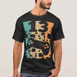 Vintager Videospieler Stufe 13 Entsperrte 13. Gebu T-Shirt