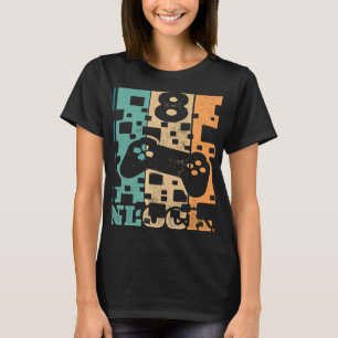 Vintager Videospieler Stufe 8 Unverschlossen 8. Ge T-Shirt