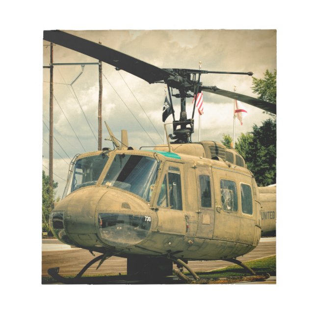 Vintager Vietnam Era Äm-1 Huey Militärhubschrauber Notizblock (Vorderseite)