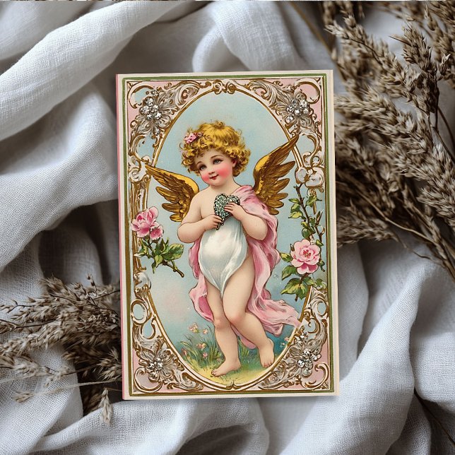Vintager Viktorianischer Engel Valentine Seidenpapier (Vintage Victorian cupid angel Valentine's day Tissue Paper)