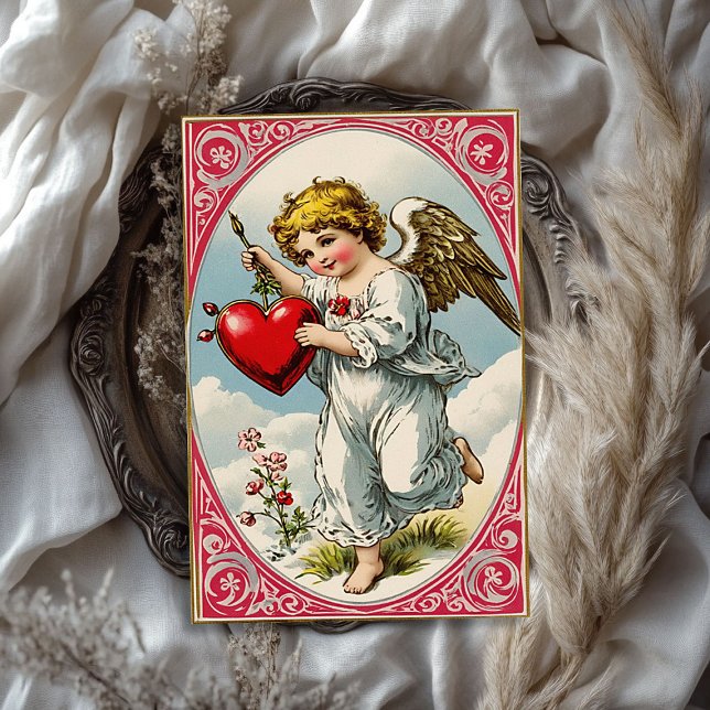 Vintager Viktorianischer Engel Valentine Seidenpapier (Vintage Victorian cupid angel Valentine's day Tissue Paper)