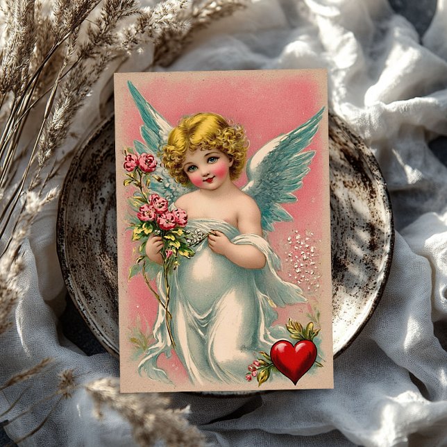Vintager Viktorianischer Engel Valentine Seidenpapier (Vintage Victorian cupid angel Valentine's day Tissue Paper)