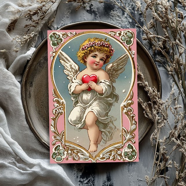 Vintager Viktorianischer Engel Valentine Seidenpapier (Vintage Victorian cupid angel Valentine's day Tissue Paper)
