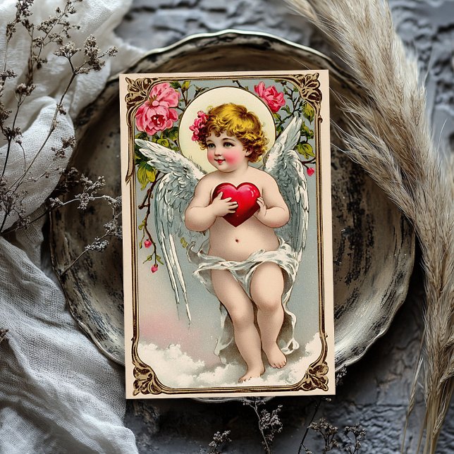Vintager Viktorianischer Engel Valentine Seidenpapier (Vintage Victorian cupid angel Valentine's day Tissue Paper)