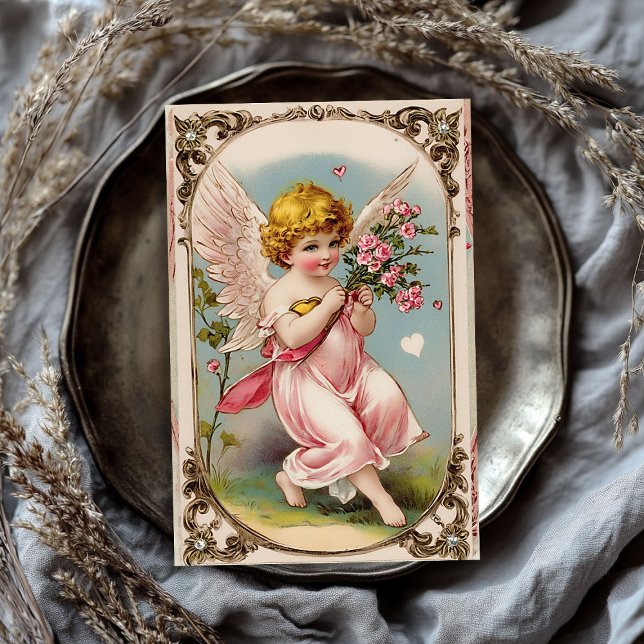 Vintager Viktorianischer Engel Valentine Seidenpapier (Vintage Victorian cupid angel Valentine's day Tissue Paper)