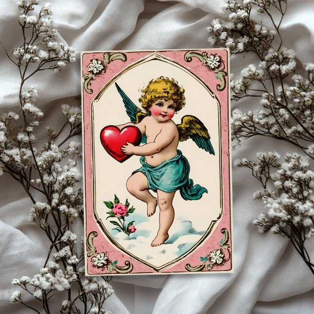 Vintager Viktorianischer Engel Valentine Seidenpapier (Vintage Victorian cupid angel Valentine's day Tissue Paper)