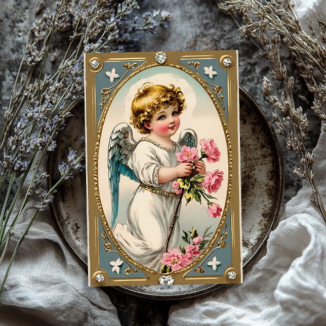Vintager Viktorianischer Engel Valentine Seidenpapier (Vintage Victorian cupid angel Valentine's day Tissue Paper)