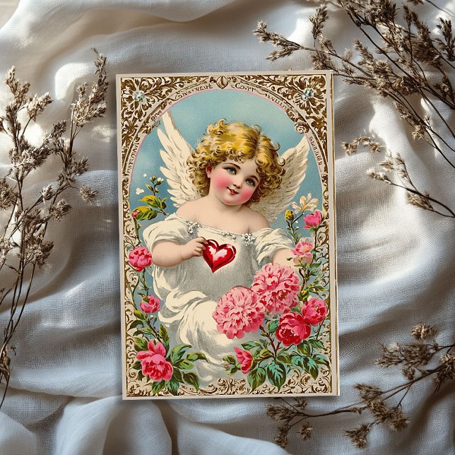 Vintager Viktorianischer Engel Valentine Seidenpapier (Vintage Victorian cupid angel Valentine's day Tissue Paper)