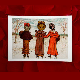 Vintager Viktorianischer Galentinstag Niedlich Bes Karte