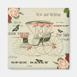 Vintager viktorianischer Gurt-Magnet mit Blume Magnet