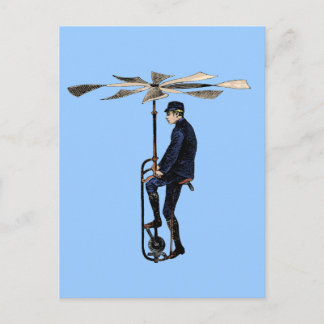 Vintager Viktorianischer Hubschrauber Postkarte