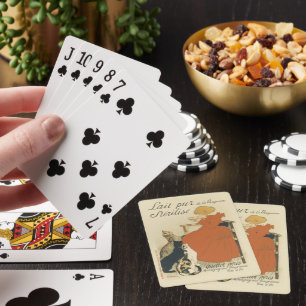Vintager Viktorianischer Jugendstil, Mädchen mit M Spielkarten