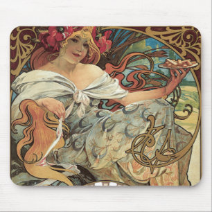 Vintager Viktorianischer Jugendstil von Alphonse M Mousepad