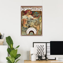 Vintager Viktorianischer Jugendstil von Alphonse M Poster
