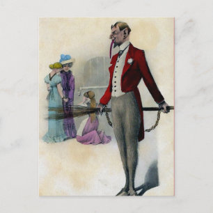 Vintager Viktorianischer Krampus Postkarte