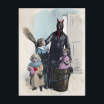 Vintager Viktorianischer Krampus Postkarte<br><div class="desc">Dieser Krampus ist meiner Meinung nach sehr gruselig.</div>