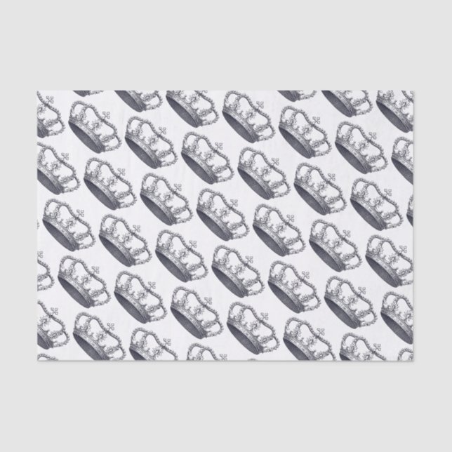 Vintager/viktorianischer Kronen-Stich Seidenpapier (Vorderseite)