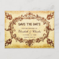 Vintager viktorianischer Rahmen, der Save the Date