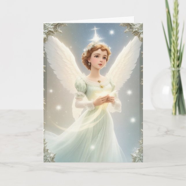 Vintager Viktorianischer Retro Weihnachtsfeiertag Karte (Vorderseite)