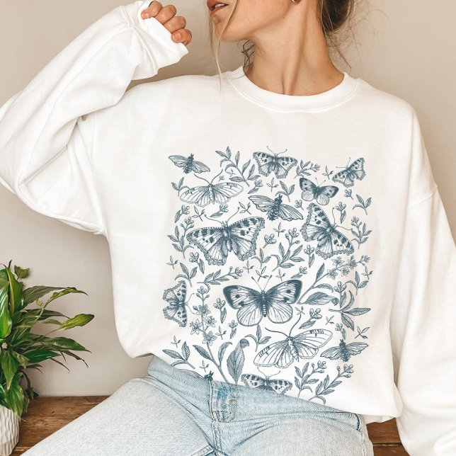 Vintager Viktorianischer Schmetterling Sweatshirt (Von Creator hochgeladen)