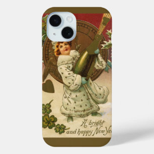 Vintager Viktorianischer Silvester Champagne Angel Case-Mate iPhone Hülle