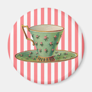 Vintager Viktorianischer Tee-Cup Magnet