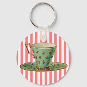 Vintager Viktorianischer Tee-Cup Schlüsselanhänger