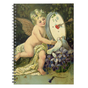 Vintager Viktorianischer Valentinstag, Angel Liebe Notizblock