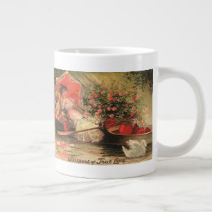 Vintager Viktorianischer Valentinstag Cherub mit H Jumbo-Tasse