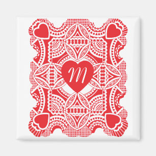 Vintager Viktorianischer Valentinstag, die Herzen Magnet