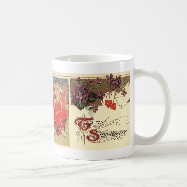 Vintager Viktorianischer Valentinstag für meinen L Kaffeetasse (Rechts)