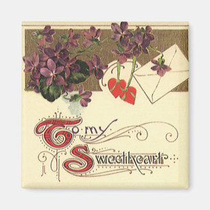 Vintager Viktorianischer Valentinstag für meinen L Magnet