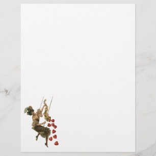 Vintager Viktorianischer Valentinstag, Lady auf Sw Flyer