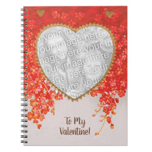 Vintager Viktorianischer Valentinstag Mein Herz is Notizblock