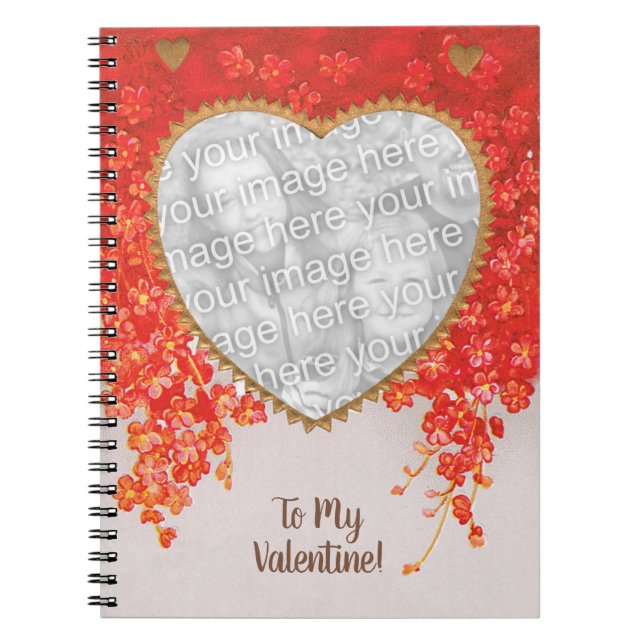 Vintager Viktorianischer Valentinstag Mein Herz is Notizblock (Vorderseite)