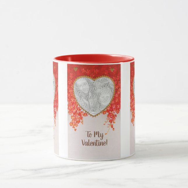 Vintager Viktorianischer Valentinstag Mein Herz is Tasse (Zentrum)