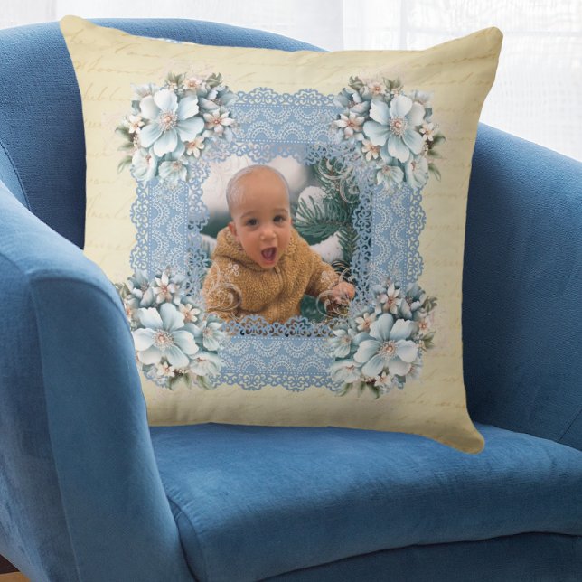 Vintager Viktorianischer verblasster Foto-Speicher Kissen (Von Creator hochgeladen)