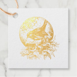 Vintager Viktorianischer Weihnachtsfohlen, Winterv Geschenkanhänger