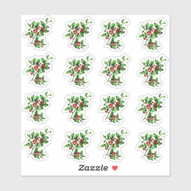 Vintager Viktorianischer Weihnachtskalender Umschl Aufkleber (Blatt)
