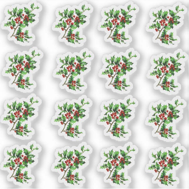 Vintager Viktorianischer Weihnachtskalender Umschl Aufkleber (Vorderseite)