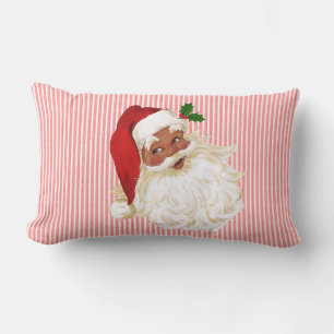 Vintager Viktorianischer Weihnachtsmann Rot & Weiß Lendenkissen